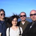 Shawn, Tomoko, Ski & Jeremy On the Isle of Wight Ferry 